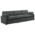 Furniture City Houma - Coaster - Collins Modular Power Sofa Dark Grey - 609531P