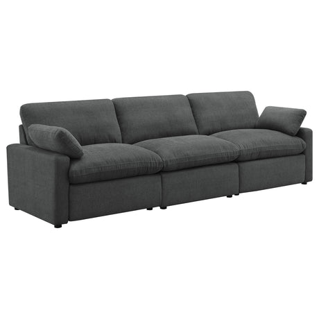 Furniture City Houma - Coaster - Collins Modular Power Sofa Dark Grey - 609531P