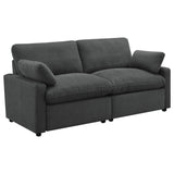 Furniture City Houma - Coaster - Collins Modular Power Loveseat Dark Grey - 609532P