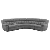 Furniture City Houma - Coaster - Bahrain 6-piece Modular Power Reclining Sectional Charcoal - 609540P