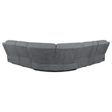 Bahrain 6-piece Modular Power Reclining Sectional Charcoal