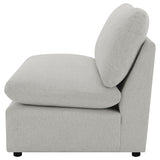 Collins Modular Armless Chair Grey