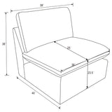 Collins Modular Armless Chair Grey