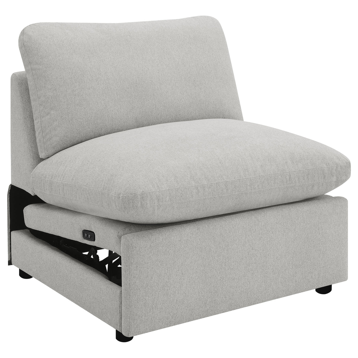 Furniture City Houma - Coaster - Collins Modular Power Armless Recliner Grey - 609560ARP
