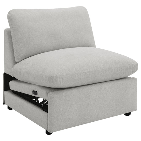 Furniture City Houma - Coaster - Collins Modular Power Armless Recliner Grey - 609560ARP