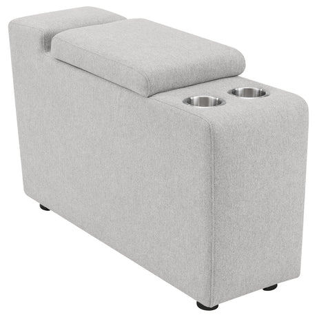 Furniture City Houma - Coaster - Collins Upholstered Modular Storage Console Grey - 609560CON