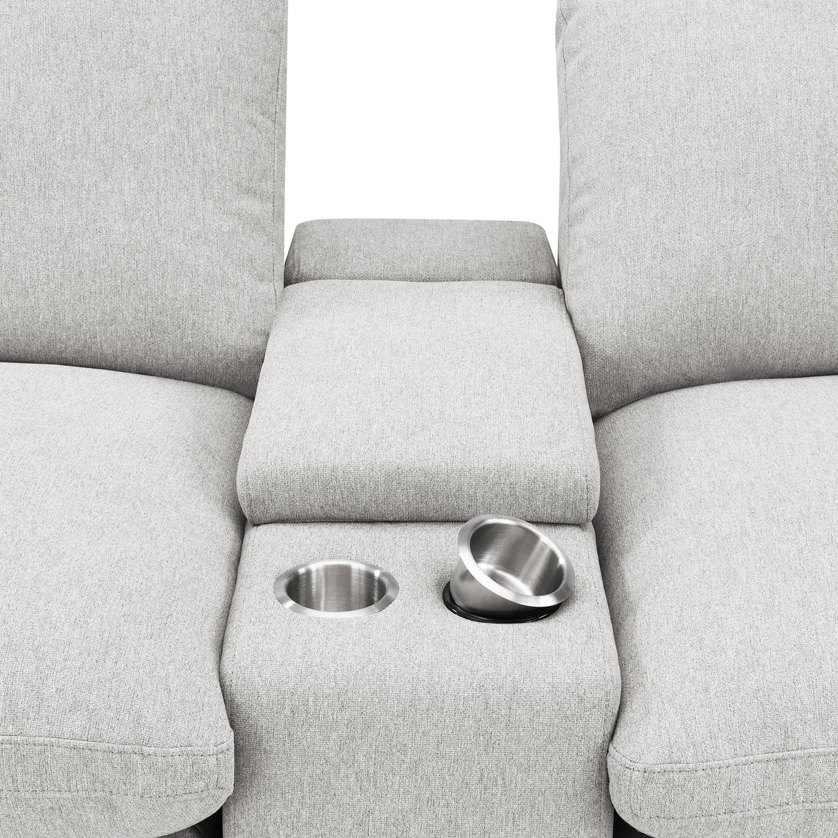 Collins Upholstered Modular Storage Console Grey
