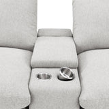 Collins Upholstered Modular Storage Console Grey