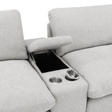 Collins Upholstered Modular Storage Console Grey