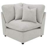Furniture City Houma - Coaster - Collins Modular Corner Chair Grey - 609560CRN