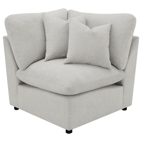 Furniture City Houma - Coaster - Collins Modular Corner Chair Grey - 609560CRN