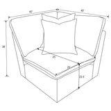 Collins Modular Corner Chair Grey