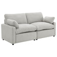 Furniture City Houma - Coaster - Collins Modular Power Loveseat Grey - 609562P