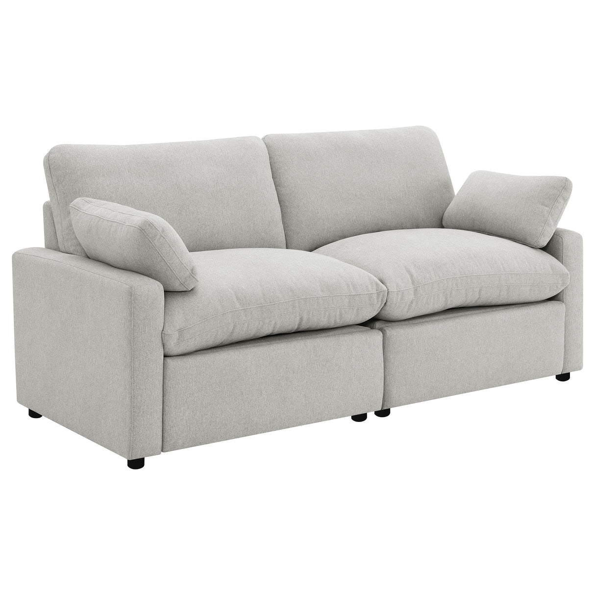 Furniture City Houma - Coaster - Collins Modular Power Loveseat Grey - 609562P