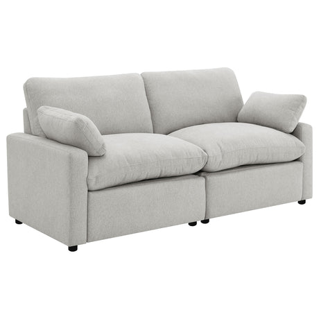 Furniture City Houma - Coaster - Collins Modular Power Loveseat Grey - 609562P