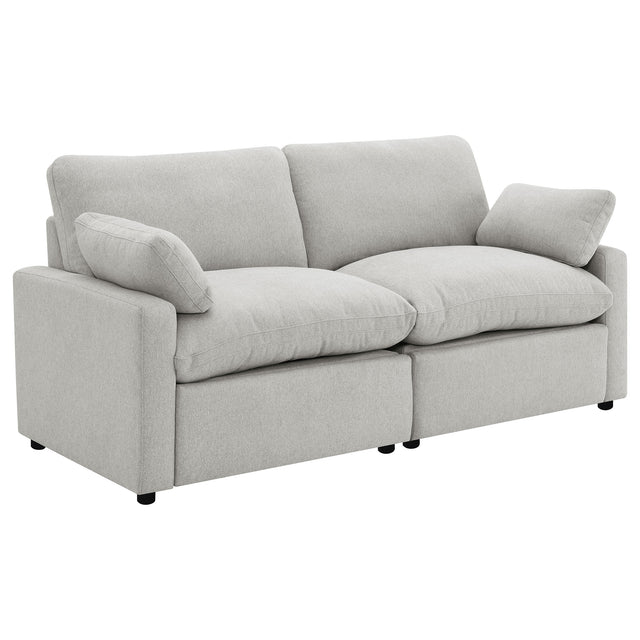Furniture City Houma - Coaster - Collins Modular Power Loveseat Grey - 609562P