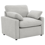 Furniture City Houma - Coaster - Collins Upholstered Power Recliner Chair Grey - 609563P