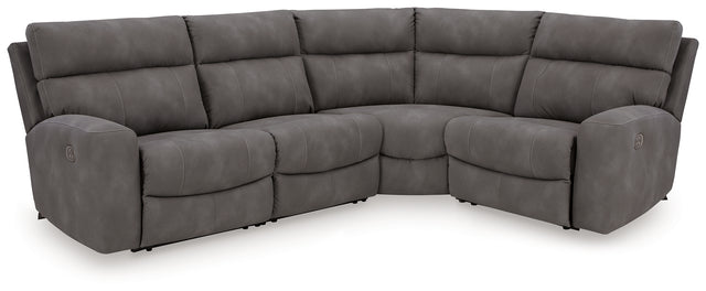 Furniture City Houma - Ashley Furniture - Next-Gen DuraPella 4-Piece Power Reclining Sectional - 4-Piece Power Reclining Sectional / Slate - 61003S4