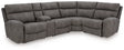Furniture City Houma - Ashley Furniture - Next-Gen DuraPella 5-Piece Power Reclining Sectional - 5-Piece Power Reclining Sectional / Slate - 61003S5
