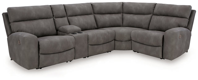 Furniture City Houma - Ashley Furniture - Next-Gen DuraPella 5-Piece Power Reclining Sectional - 5-Piece Power Reclining Sectional / Slate - 61003S5
