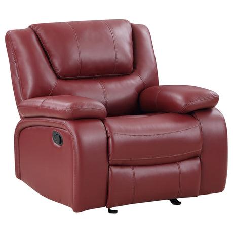 Furniture City Houma - Coaster - Camila Upholstered Glider Recliner Chair Red - 610243