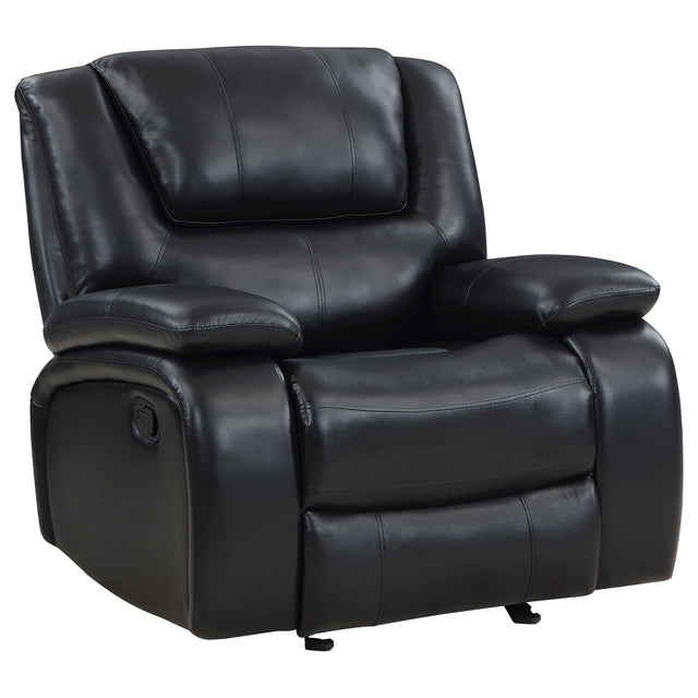 Furniture City Houma - Coaster - Camila Upholstered Glider Recliner Chair Black - 610246