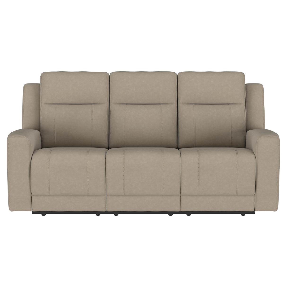Brentwood 2-piece Upholstered Reclining Sofa Set Taupe