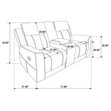 Brentwood 2-piece Upholstered Reclining Sofa Set Taupe