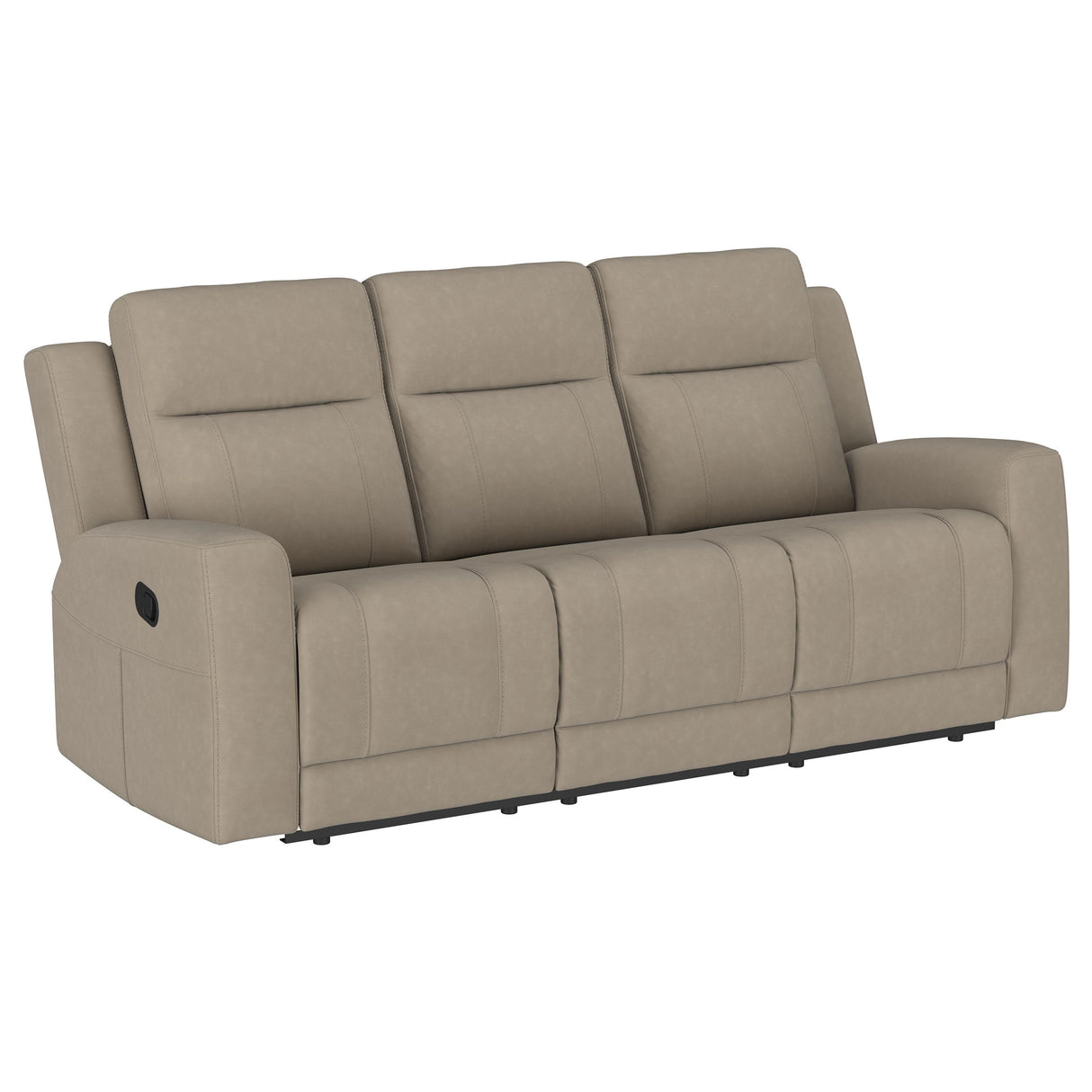 Furniture City Houma - Coaster - Brentwood Upholstered Motion Reclining Sofa Taupe - 610281