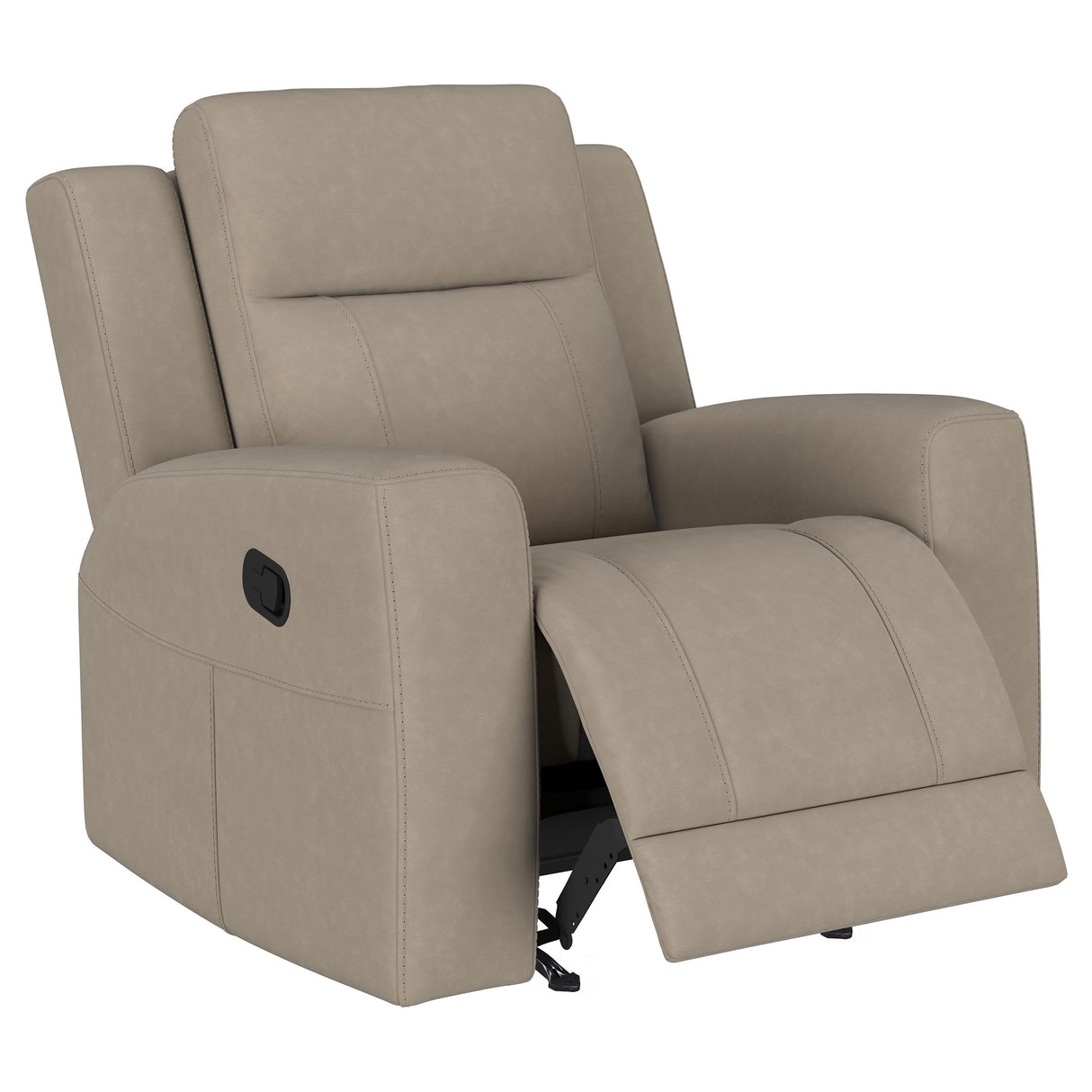 Furniture City Houma - Coaster - Brentwood Upholstered Recliner Chair Taupe - 610283