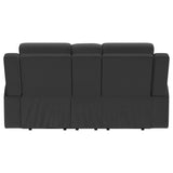 Brentwood Upholstered Reclining Loveseat Dark Charcoal