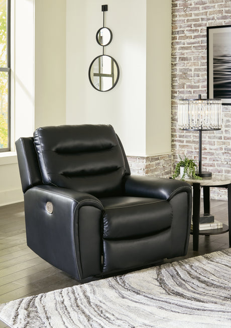 Furniture City Houma - Ashley Furniture - Warlin Living Room - PWR REC Loveseat/CON/ADJ HDRST / Black - 6110518
