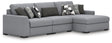 Furniture City Houma - Ashley Furniture - Bealton 3-Piece Sectional with Chaise - RAF 3-Piece Sectional with Chaise / Salt and Pepper - 61305S3