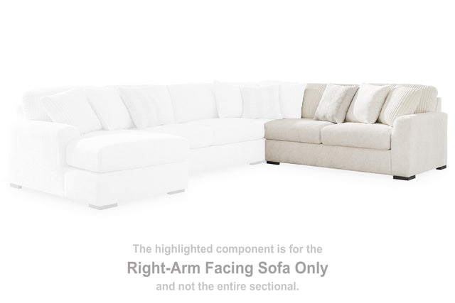 Furniture City Houma - Ashley Furniture - Chessington Right-Arm Facing Sofa - RAF Sofa / Ivory - 6190467