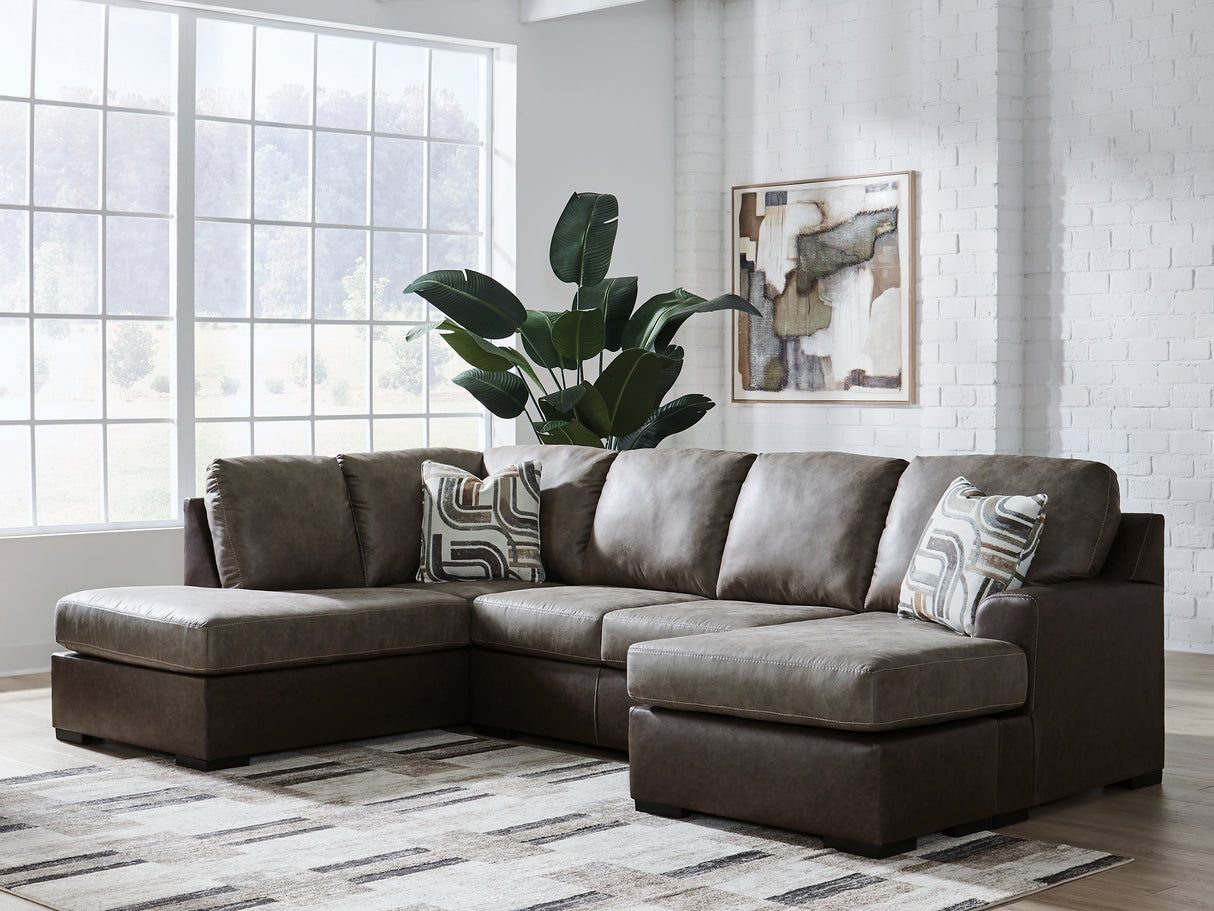 Furniture City Houma - Ashley Furniture - Castille Way 2-Piece Sectional with Chaise - RAF 2-Piece Sectional with Chaise / Fossil - PC62703S1