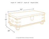 Carynhurst - Lift Top Cocktail Table - White Wash Gray