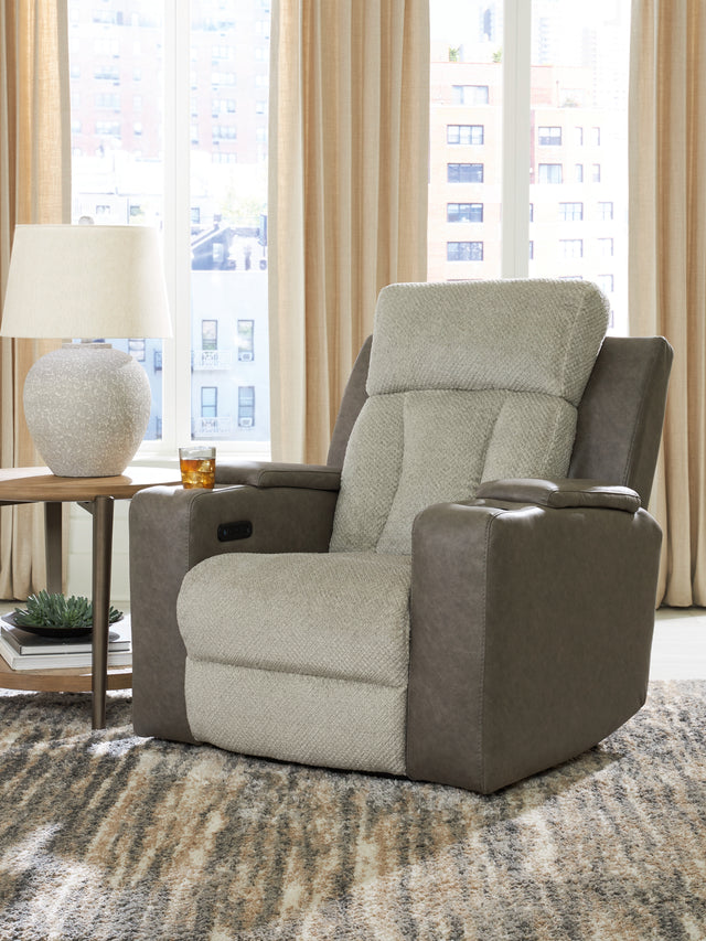 Furniture City Houma - Ashley Furniture - WhipLash Living Room - PWR Recliner/ADJ Headrest / Sisal - PC6320413