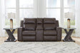Furniture City Houma - Ashley Furniture - Lavenhorne Reclining Loveseat with Console - DBL Rec Loveseat w/Console / Umber - 6330694