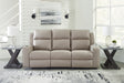 Furniture City Houma - Ashley Furniture - Lavenhorne Reclining Sofa with Drop Down Table - REC Sofa w/Drop Down Table / Pebble - 6330789