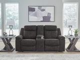 Furniture City Houma - Ashley Furniture - Brysonview Reclining Loveseat with Console - DBL Rec Loveseat w/Console - 6360594
