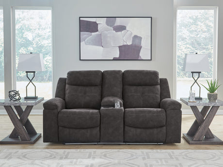 Furniture City Houma - Ashley Furniture - Brysonview Reclining Loveseat with Console - DBL Rec Loveseat w/Console - 6360594