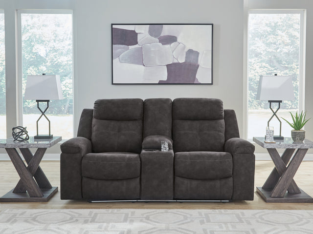 Furniture City Houma - Ashley Furniture - Brysonview Reclining Loveseat with Console - DBL Rec Loveseat w/Console - 6360594