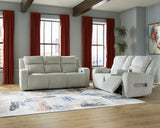 Furniture City Houma - Ashley Furniture - Forest Lake Power Reclining Sofa and Loveseat - Power Reclining Sofa and Loveseat / Alloy - PC64203U2