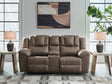 Furniture City Houma - Ashley Furniture - Lowilla Reclining Loveseat with Console - DBL Rec Loveseat w/Console - PC6450694