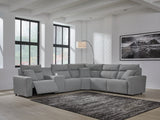 Furniture City Houma - Ashley Furniture - ModMax II Sectional - 6-Piece Power Reclining Sectional / Salt and Pepper - 65906S10