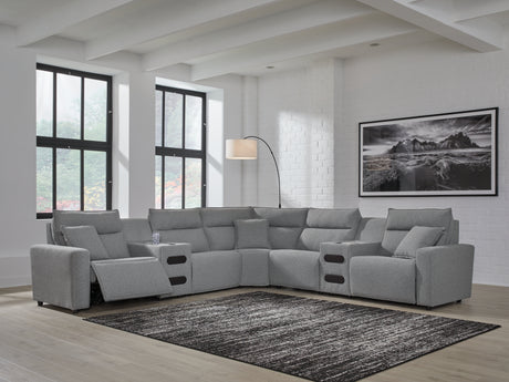 Furniture City Houma - Ashley Furniture - ModMax II 7-Piece Power Reclining Sectional with Audio Consoles - 7-Piece Power Reclining Sectional with Audio Consoles - 65906S9