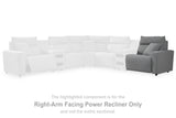 Furniture City Houma - Ashley Furniture - ModMax II Sectional - RAF Zero Wall Power Recliner / Salt and Pepper - 6590662