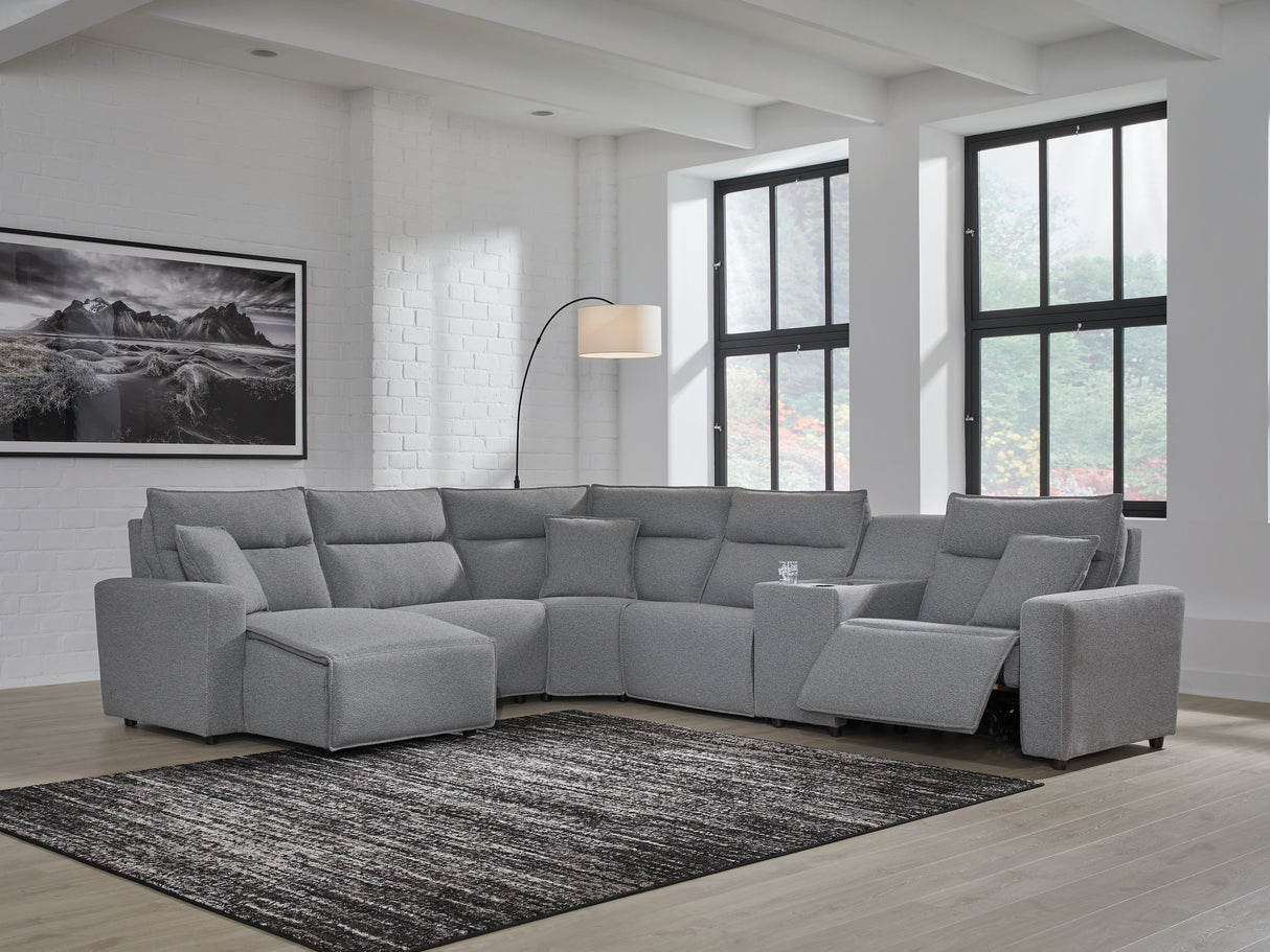 Furniture City Houma - Ashley Furniture - ModMax II 6-Piece Power Reclining Sectional with Chaise - 6-Piece Power Reclining Sectional with Chaise - 65906S19