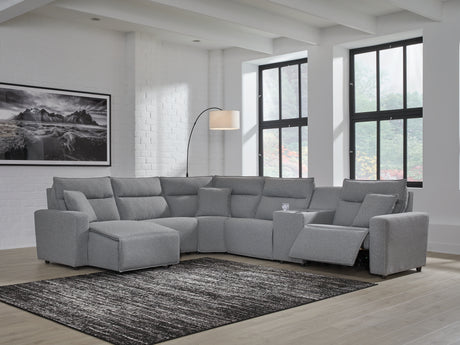 Furniture City Houma - Ashley Furniture - ModMax II 6-Piece Power Reclining Sectional with Chaise - 6-Piece Power Reclining Sectional with Chaise - 65906S19