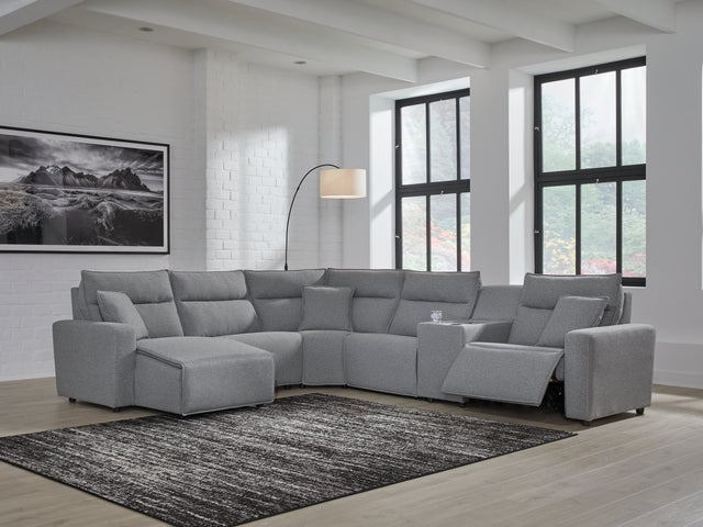 Furniture City Houma - Ashley Furniture - ModMax II 6-Piece Power Reclining Sectional with Chaise - 6-Piece Power Reclining Sectional with Chaise - 65906S19